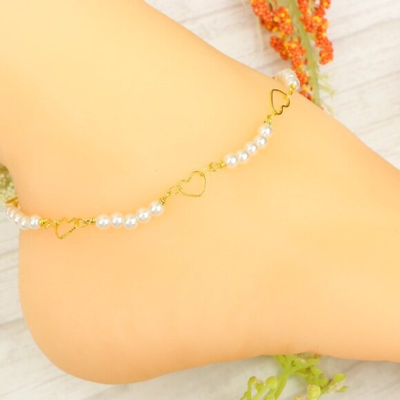 "Handmade Anklet – Elegant & Delicate Jewelry for Women | UNVRC1445 - Picture 6 of 10